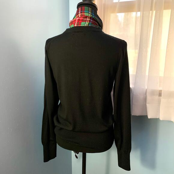 NWT J. Crew Merino Mockneck Sweater Tartan Scarf Size Medium - Picture 6 of 9